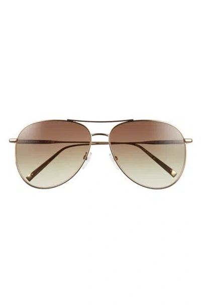 Longchamp 59mm Classic Aviator Gradient Sunglasses In Neutral