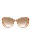 Longchamp 674 Butterfly-frame Sunglasses In Brown