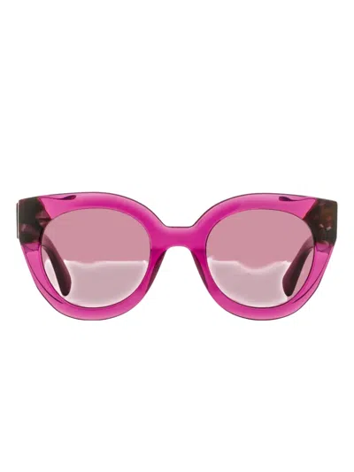 Longchamp 750 Round-frame Sunglasses In Pink