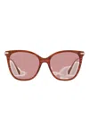 Longchamp 757 Square-frame Sunglasses In Red