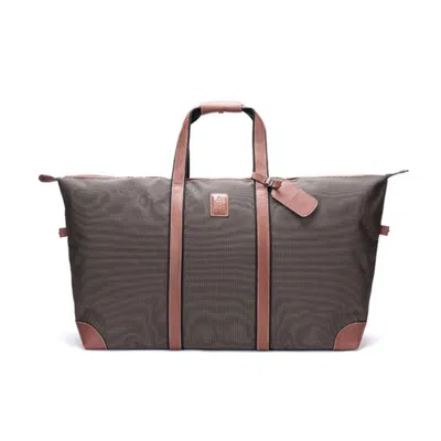 Longchamp 男士/女士中性款织物手提旅行包户外大容量搬家袋行李打包袋 In Brown