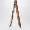Longchamp A Toute Allure Patterned Silk Scarf In Brown
