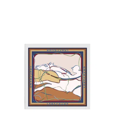Longchamp A Toute Allure Silk Scarf 90 In Multi