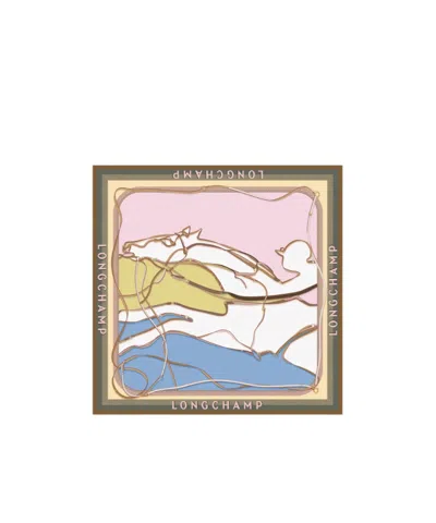 Longchamp A Toute Allure Silk Scarf 90 In Multi