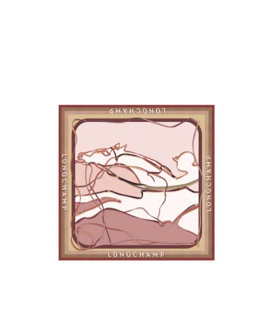 Longchamp A Toute Allure Square Scarf In Pink