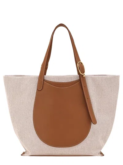 Longchamp Accomplice Canvas Textured Leather Tote Bag In Multi