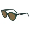 Longchamp Green Acetate Sunglasses In Green