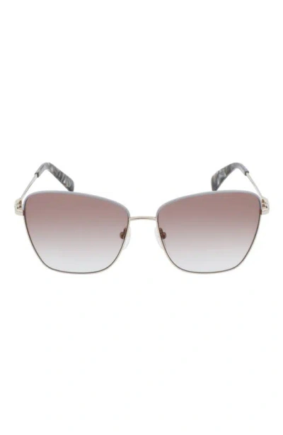 Longchamp Amazone 59mm Rectangle Sunglasses In Gray