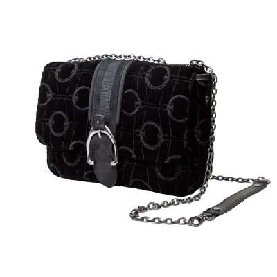 Longchamp Amazone Black Velour Women's Crossbody Bag L1357674001 In Multi