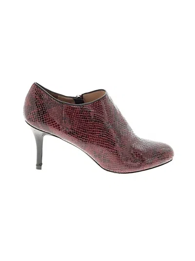 Pre-owned Longchamp Ankle Boots In Burgundy