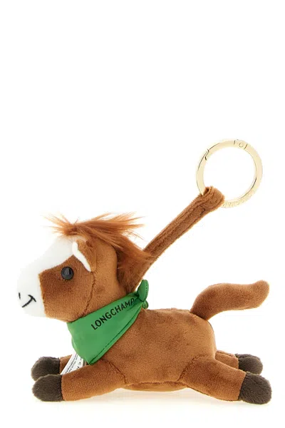 Longchamp 'anno Del Cavallo' Keyring In Brown