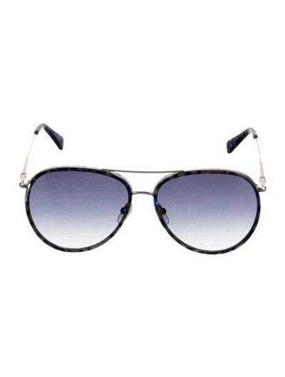 Pre-owned Longchamp Aviator Gradient Sunglasses In Blue