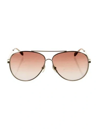 Pre-owned Longchamp Aviator Gradient Sunglasses In Brown