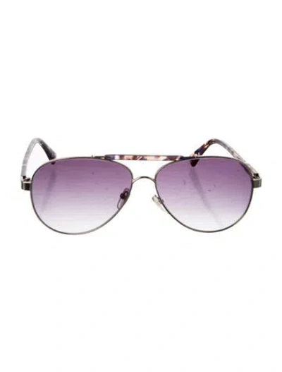 Pre-owned Longchamp Aviator Gradient Sunglasses In Purple