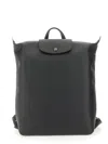 Longchamp Adjustable Straps Front Flap Top Handle Backpack