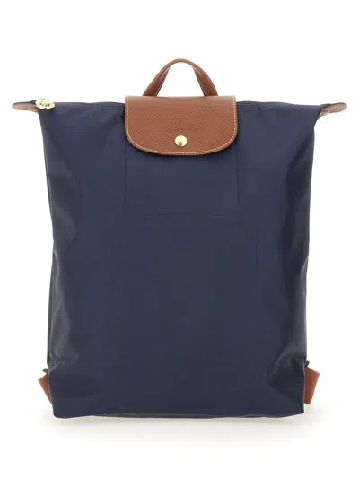 Longchamp Backpack "m Le Pliage Original" In Blue