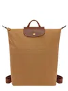 Longchamp Backpack "m Le Pliage Original" In Brown
