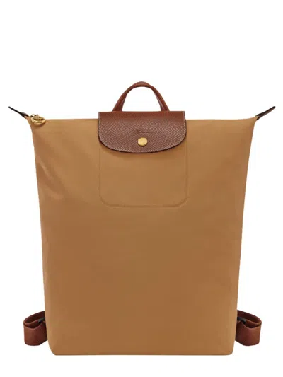 Longchamp Backpack "m Le Pliage Original" In Sand