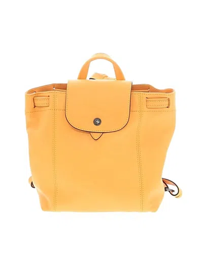 Pre-owned Longchamp Backpack In Orange