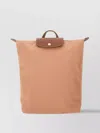 Longchamp Backpack With Adjustable Straps And Top Handle In Pink