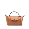 Longchamp Le Pilage Xtra Brown Medium Shoulder Strap With Removable Shoulder Strap And Embossed Lgoo On The Fr In Brown
