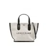 Longchamp Ecru Logo Xs Tote In Sand