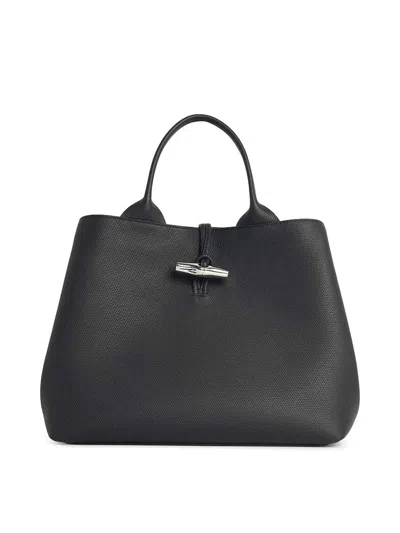 Longchamp Bag With Black Leather  Handle