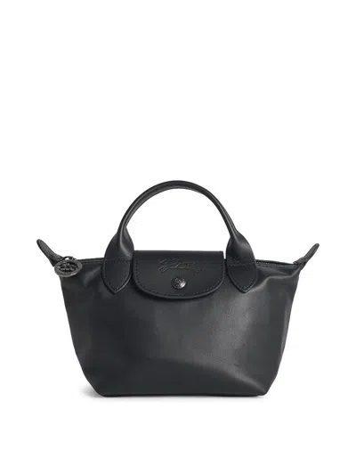 Longchamp Bag With Black Leather  Handle