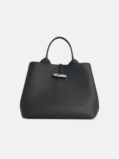 Longchamp Bag With Black Leather 'l Le Roseau' Handle