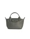 Longchamp Bag With Fir Colored Lear 'xs Le Pliage Xtra' Handle In Green