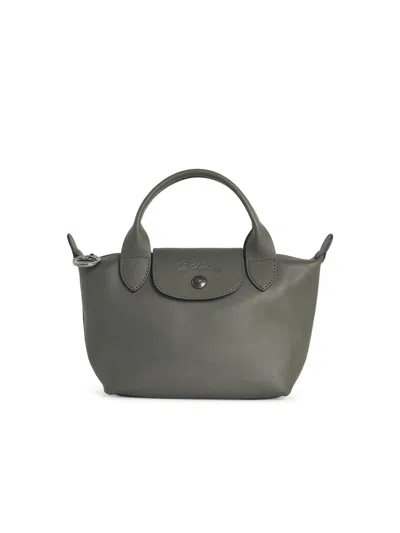 Longchamp Bag With Fir Colored Lear 'xs Le Pliage Xtra' Handle In Green