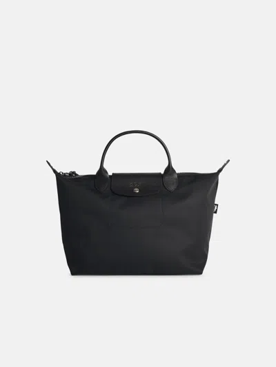 Longchamp Bag With 'l Le Pliage Energy' Handle In Black Recycled Tela