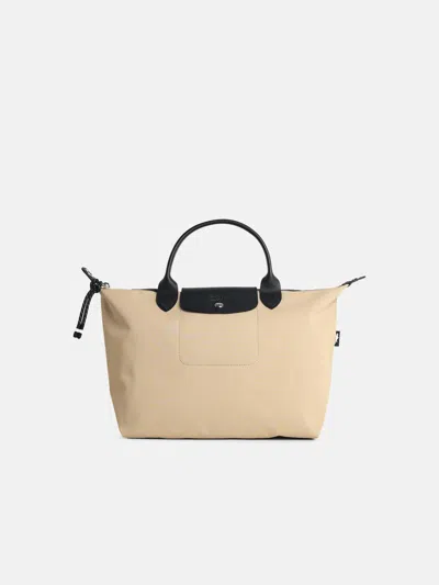 Longchamp Bag With 'l Le Pliage Energy' Handle In Recycled Tela Clay In Sand
