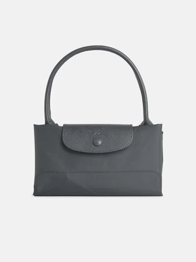 Longchamp Bag With 'l Le Pliage One' Handle In Tela Anthracite In Gray