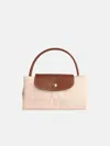 Longchamp Bag With 's Le Pliage Original' Handle In Recycled Tela Paper In Brown