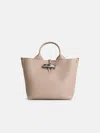 Longchamp Bag With 's Le Roseau' Handle In Clay Leather