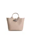 Longchamp Bag With 's Le Roseau' Handle In Clay Leather