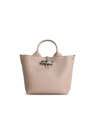 Longchamp Bag With 's Le Roseau' Handle In Clay Leather
