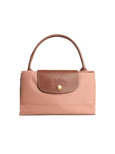 Longchamp Bag With 'm Le Pliage Original' Handle In Pink Recycled Tela