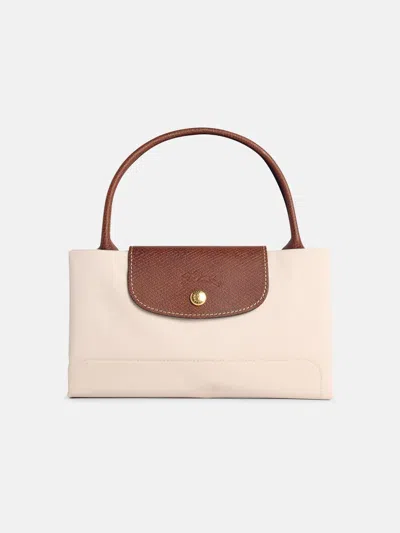 Longchamp Bag With 'm Le Pliage Original' Handle In Recycled Tela Paper In Brown