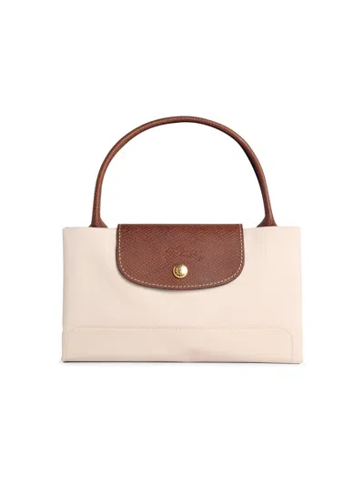 Longchamp Bag With 'm Le Pliage Original' Handle In Recycled Tela Paper In Brown