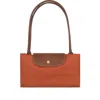 Longchamp Silk Tote Bags In Orange