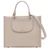 Longchamp Grey Handbag With Embossed Logo On The Front And Adjustable And Removable Shoulder Strap In Leather In Argile