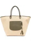 Longchamp 'le Panier Pliage L' Green Handbag With Logo Embossed On The Front In Artichaut