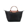 Longchamp `le Pliage Original` Medium Handbag In Black