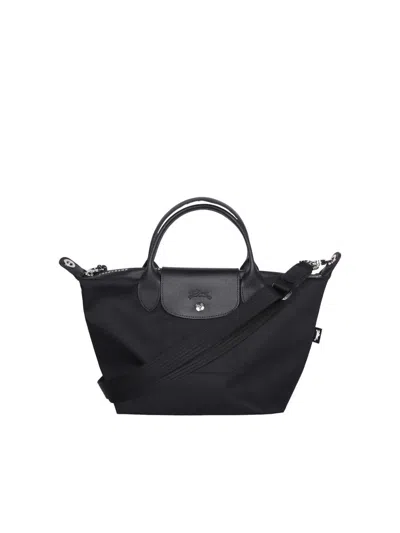 Longchamp Extra Small Le Pliage Xtra Leather Top Handle Bag In Black