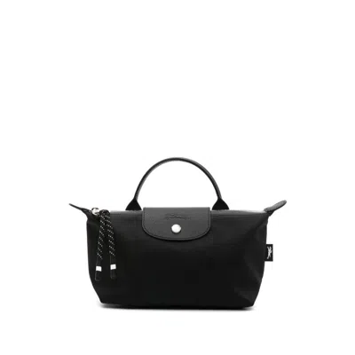 Longchamp X Econyl Le Pliage Energy Canvas Pouch In Black
