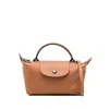 Longchamp Le Pilage Xtra Brown Medium Shoulder Strap With Removable Shoulder Strap And Embossed Lgoo On The Fr In Brown