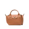Longchamp Extra Small Le Pliage Xtra Leather Top Handle Bag In Brown