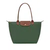 Longchamp Green Tote Bags In Green